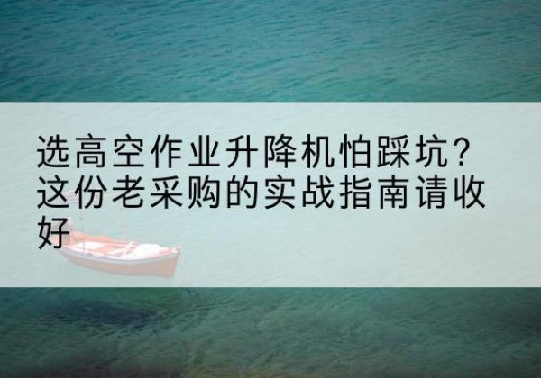 稷山高空作业升降机厂家推荐-选高空作业升降机怕踩坑？这份老采购的实战指南请收好