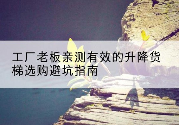 稷山升降货梯怎么选-工厂老板亲测有效的升降货梯选购避坑指南